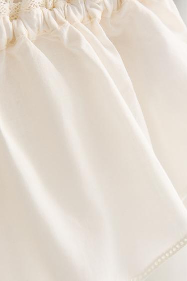 SHORT CULOTTE DENTELLE - Ivoire de Zara - Image 3
