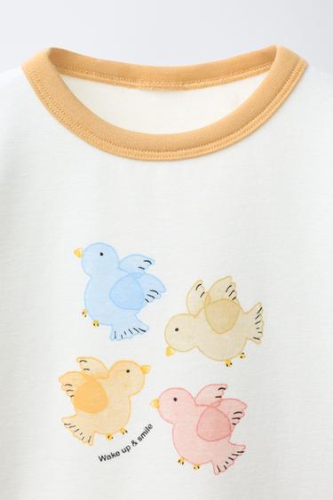 2-6 YEARS/ BIRD PRINT PYJAMAS - Ecru by Zara - Image 5