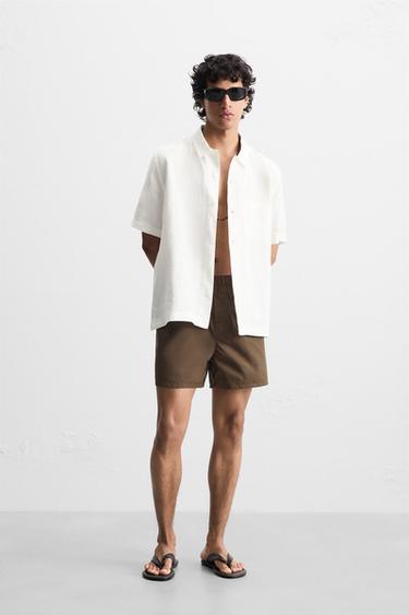 100% LINEN SHIRT - White by Zara
