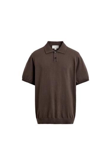 POLO PUNTO REGULAR FIT - Marrón de Zara