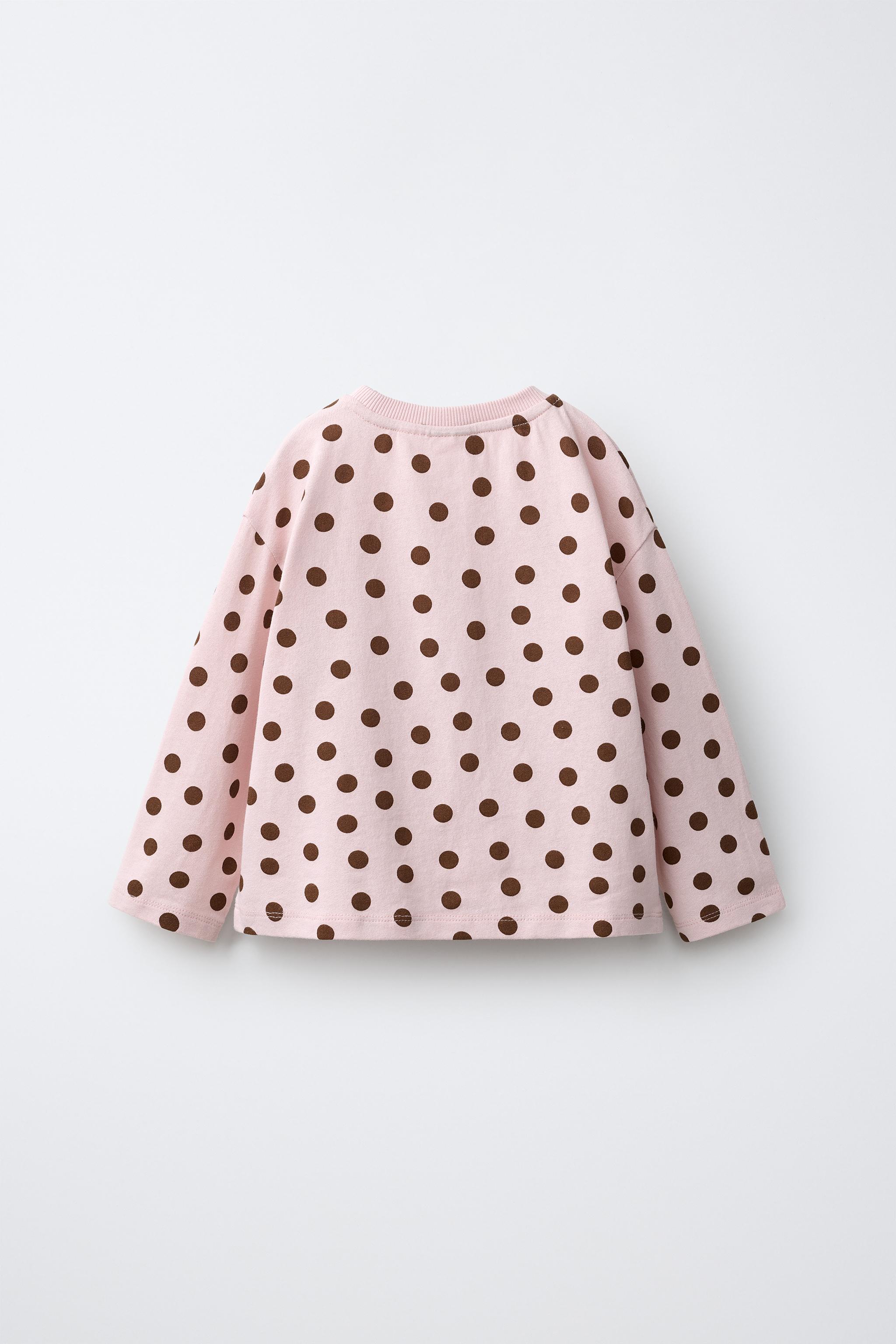 T-SHIRT À POIS ET BRODERIE CERISES