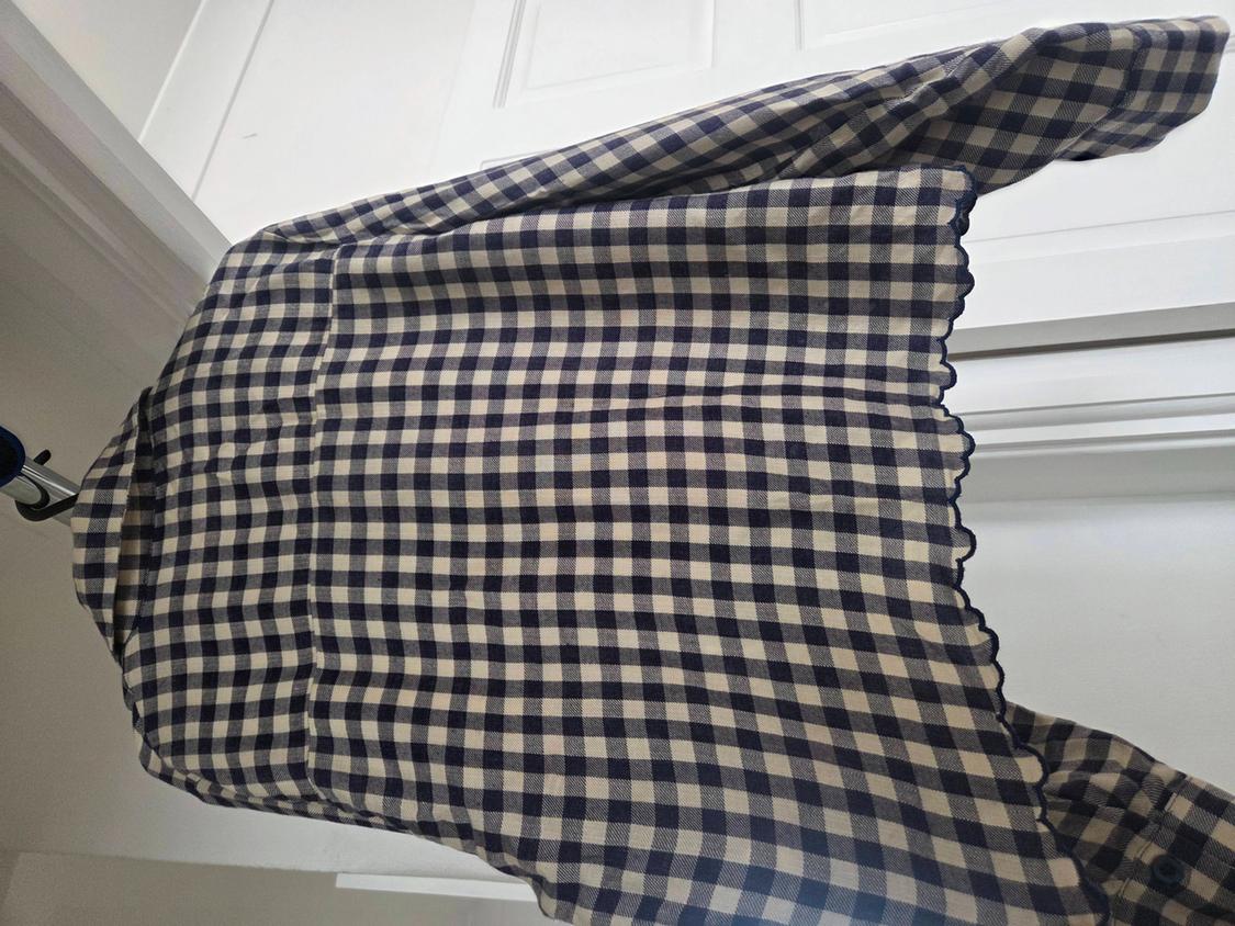CHECK SHIRT WITH CUTWORK EMBROIDERY - Image 3