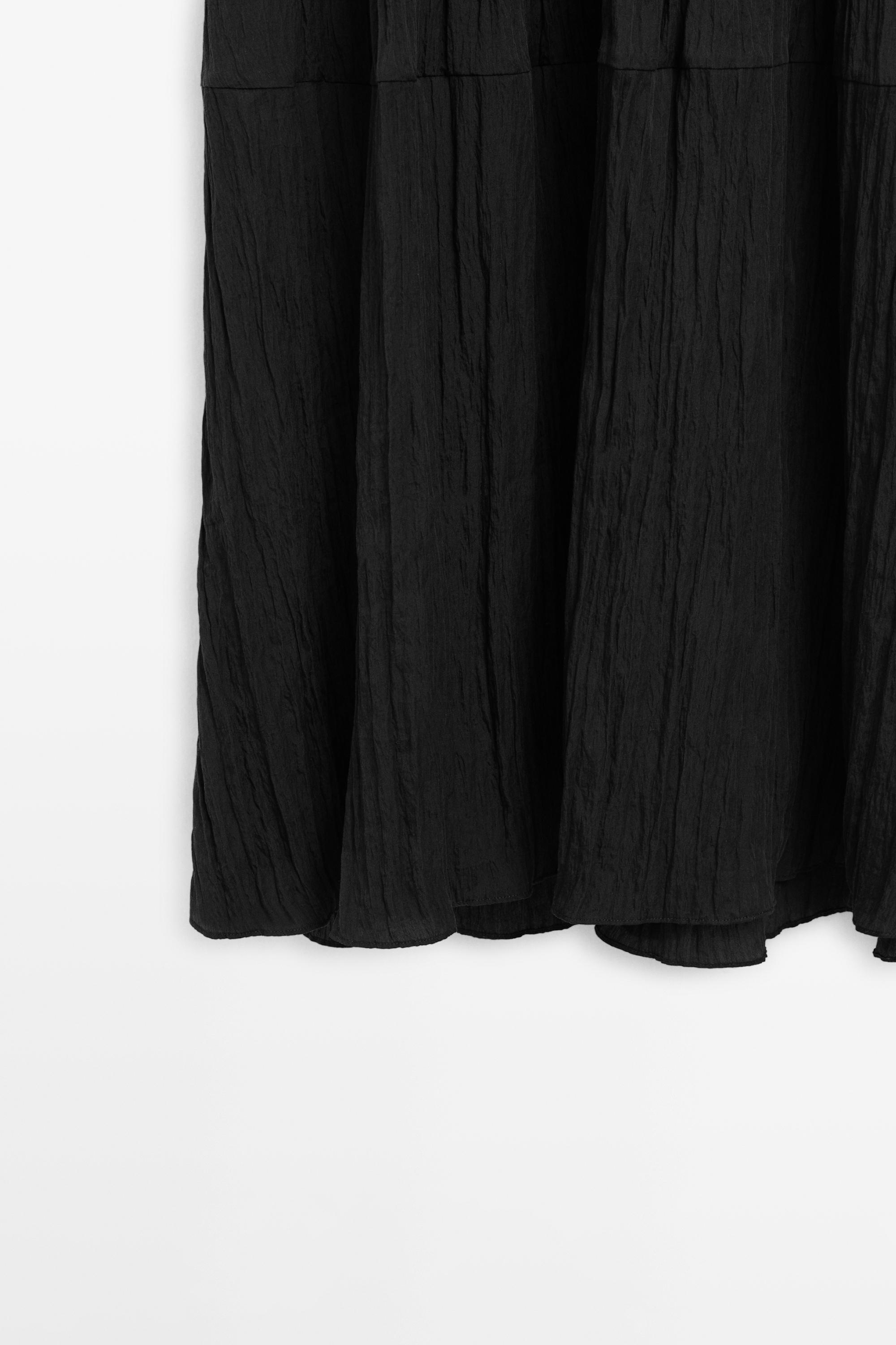 Robe midi fluide plissée