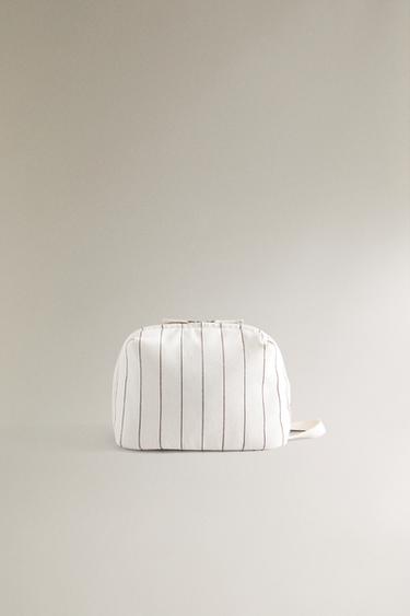 STRIPED TOILETRY BAG - White by Zara