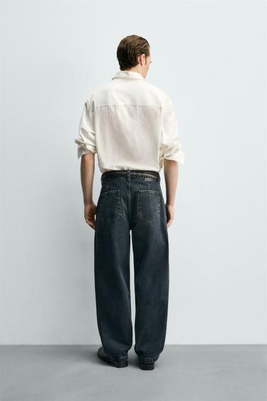 PANTALÓN CHINO DENIM - Azul de Zara