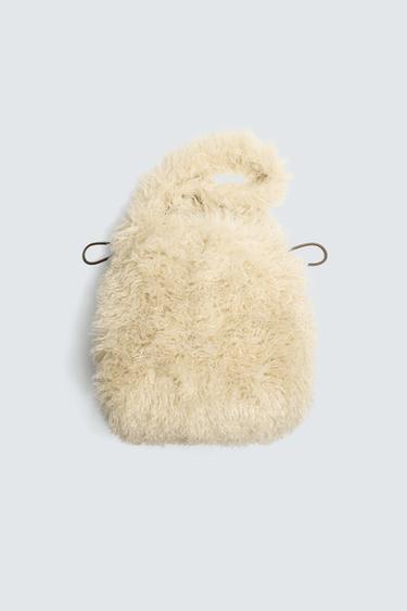 Zara HARRY LAMBERT FOR ZARA x DISNEY 絨毛斜背包 - 裸色