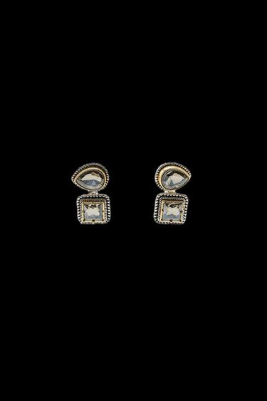 PENDIENTES DOBLES JOYA - Oro / Plata de Zara