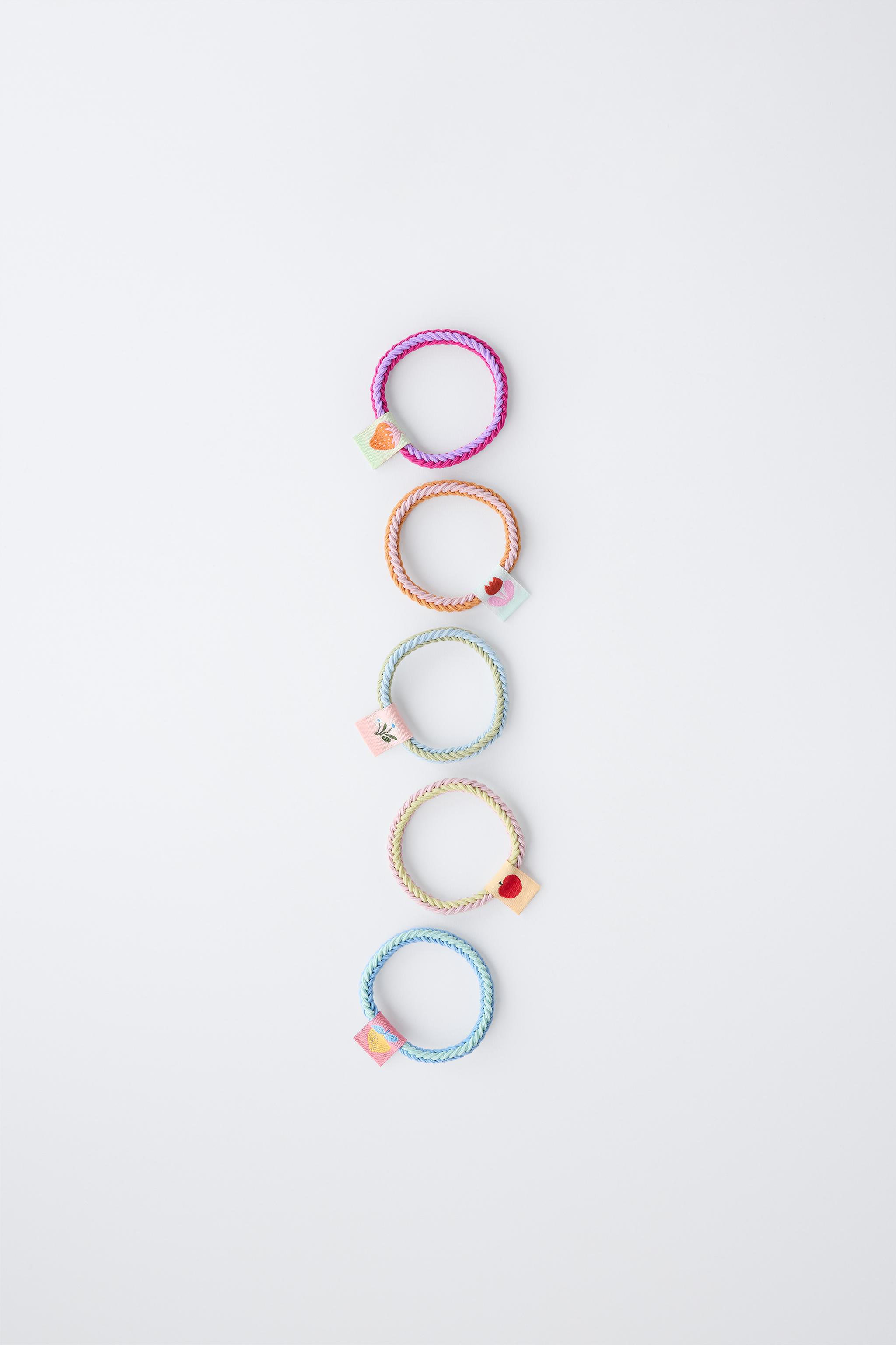 FIVE-PACK OF LABEL SCRUNCHIES