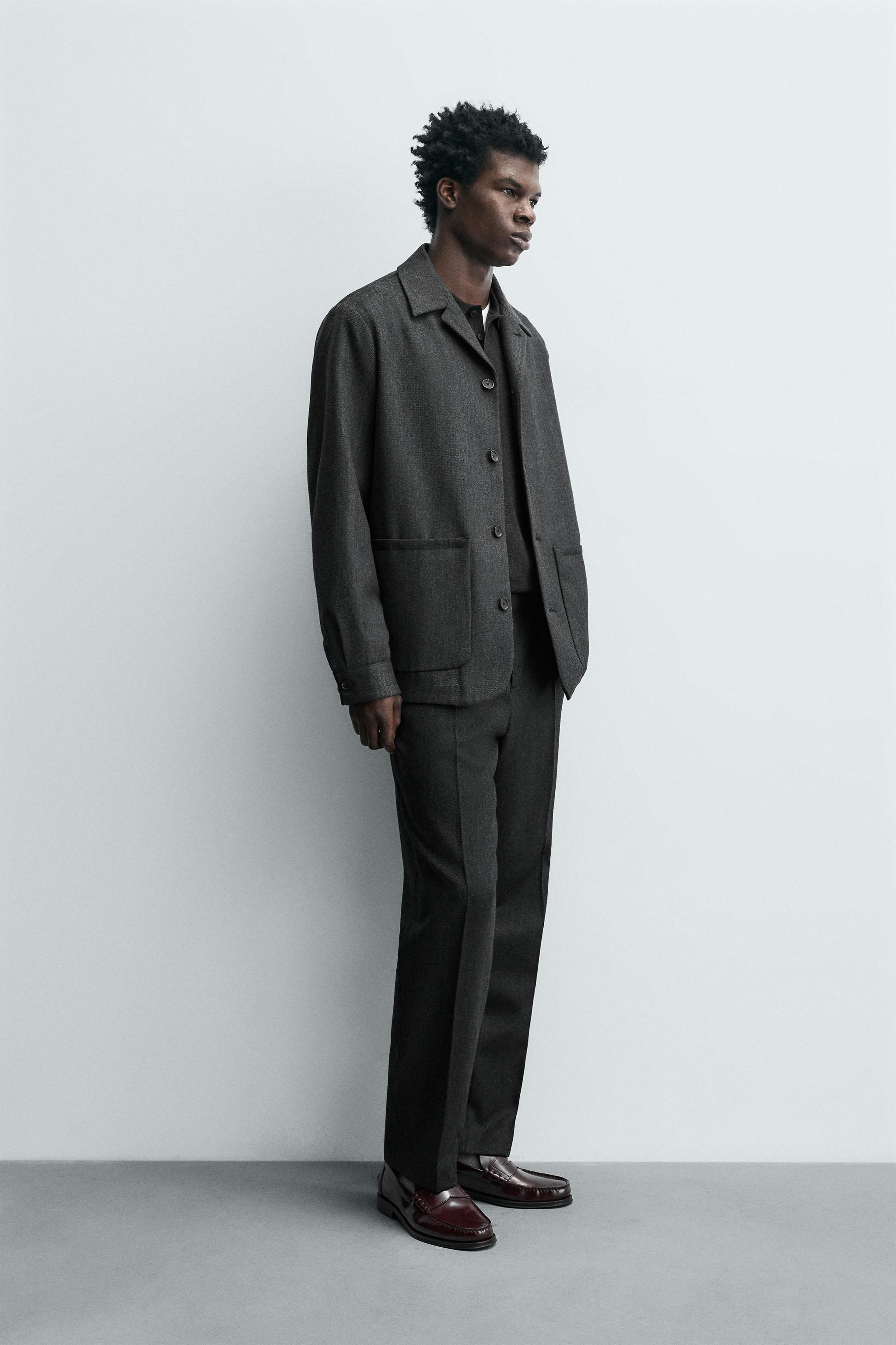 100% WOOL POCKET OVERSHIRT