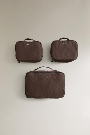 TROUSSES DE TOILETTE RANGEMENT VOYAGE - Marron de Zara - Image 3