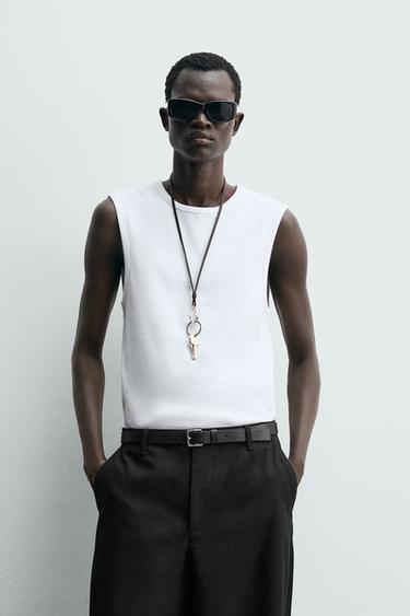 SAMARRETA TANK CANALÉ - Blanc de Zara