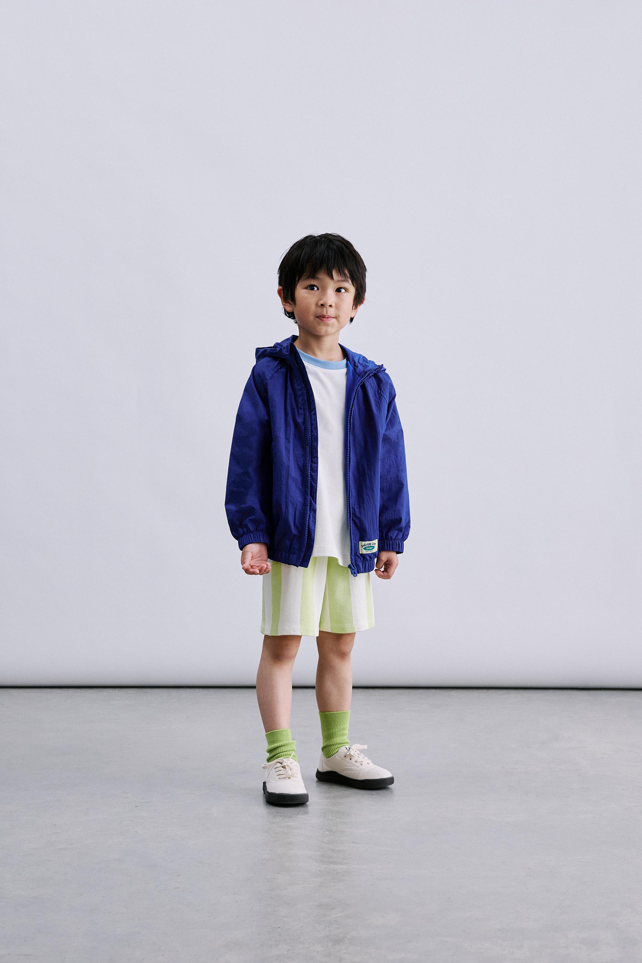 STRIPED BERMUDA SHORTS — Lime