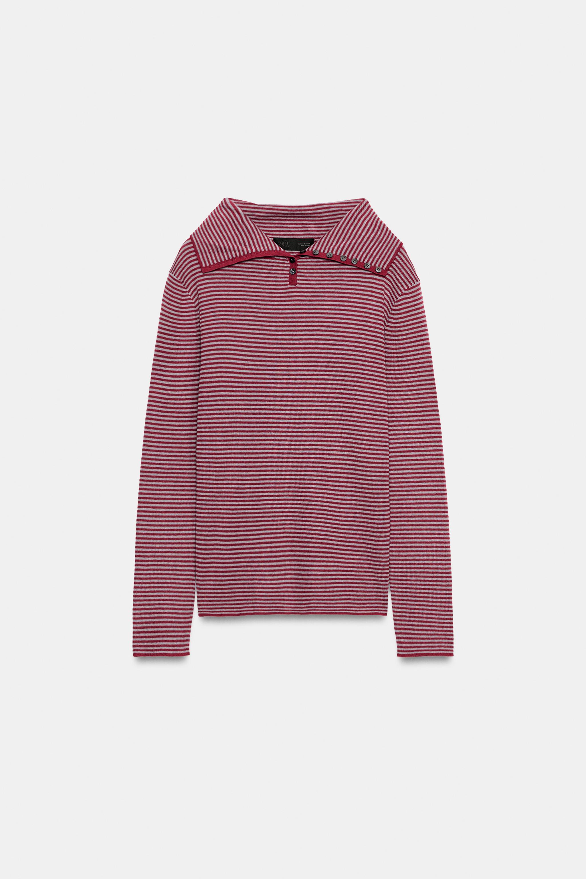 Zara WOOL-BLEND STRIPED JUMPER — фото 5