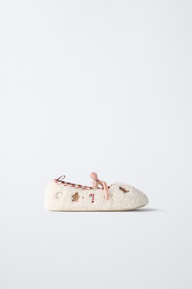 CHRISTMAS SLIPPERS - Ecru White by Zara