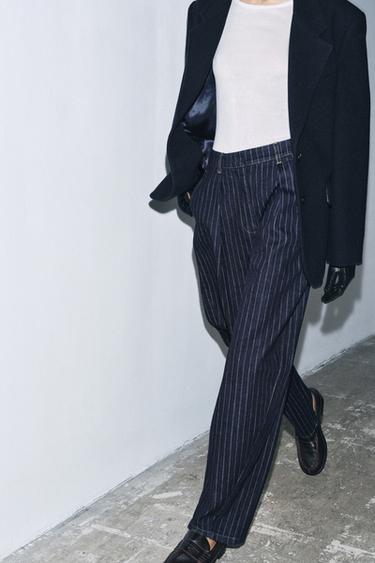 VESTE OVERSIZE AVEC LAINE ZW COLLECTION - Bleu marine de Zara - Image 3
