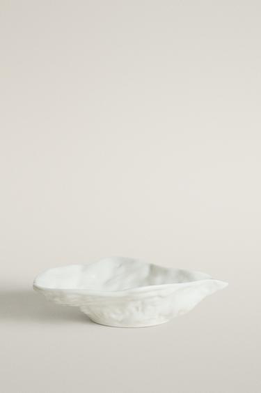 Zara SMALL PORCELAIN SHELL SERVING DISH - White - Image 0