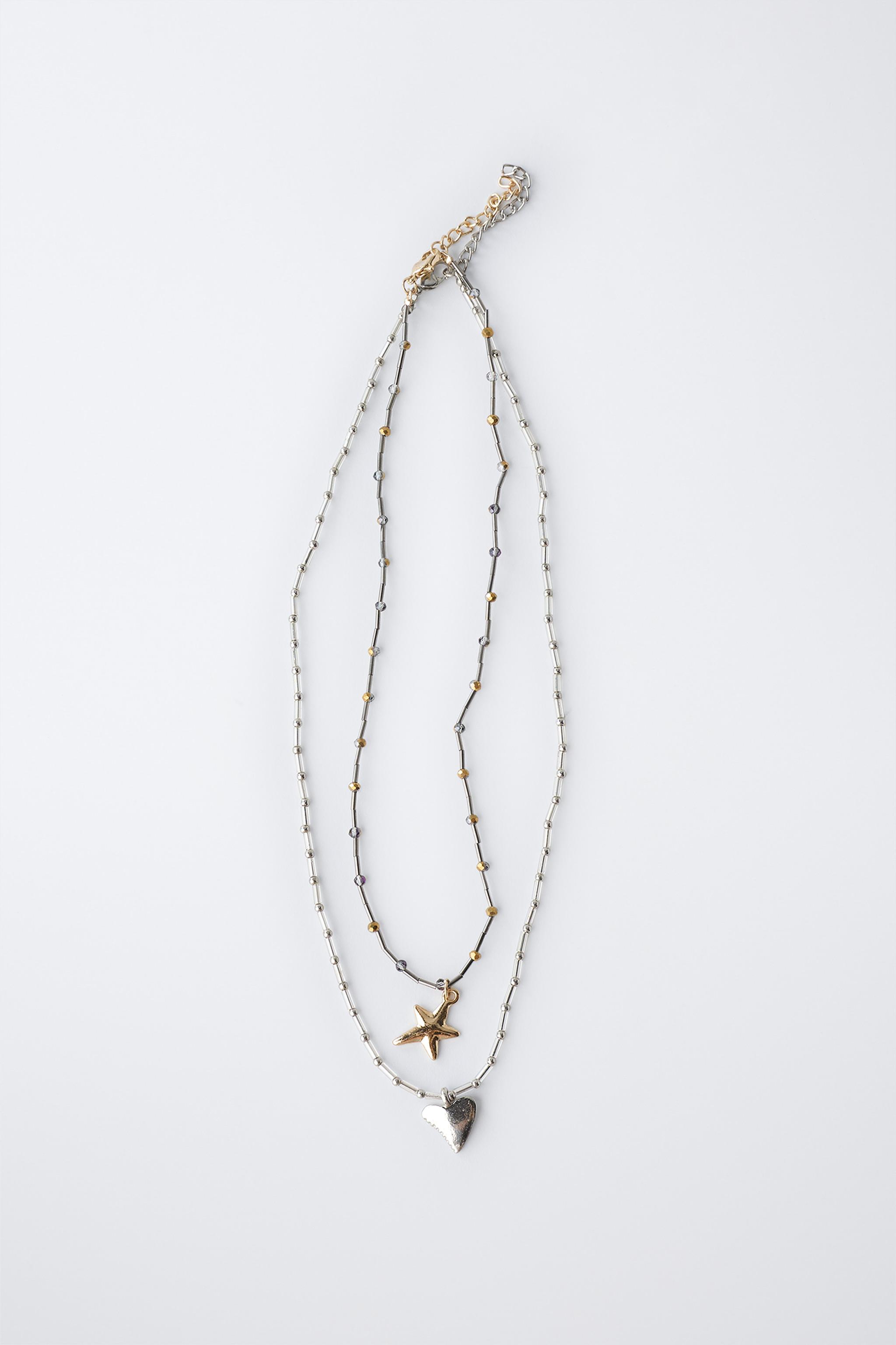 TWO-PACK HEART AND STAR NECKLACES