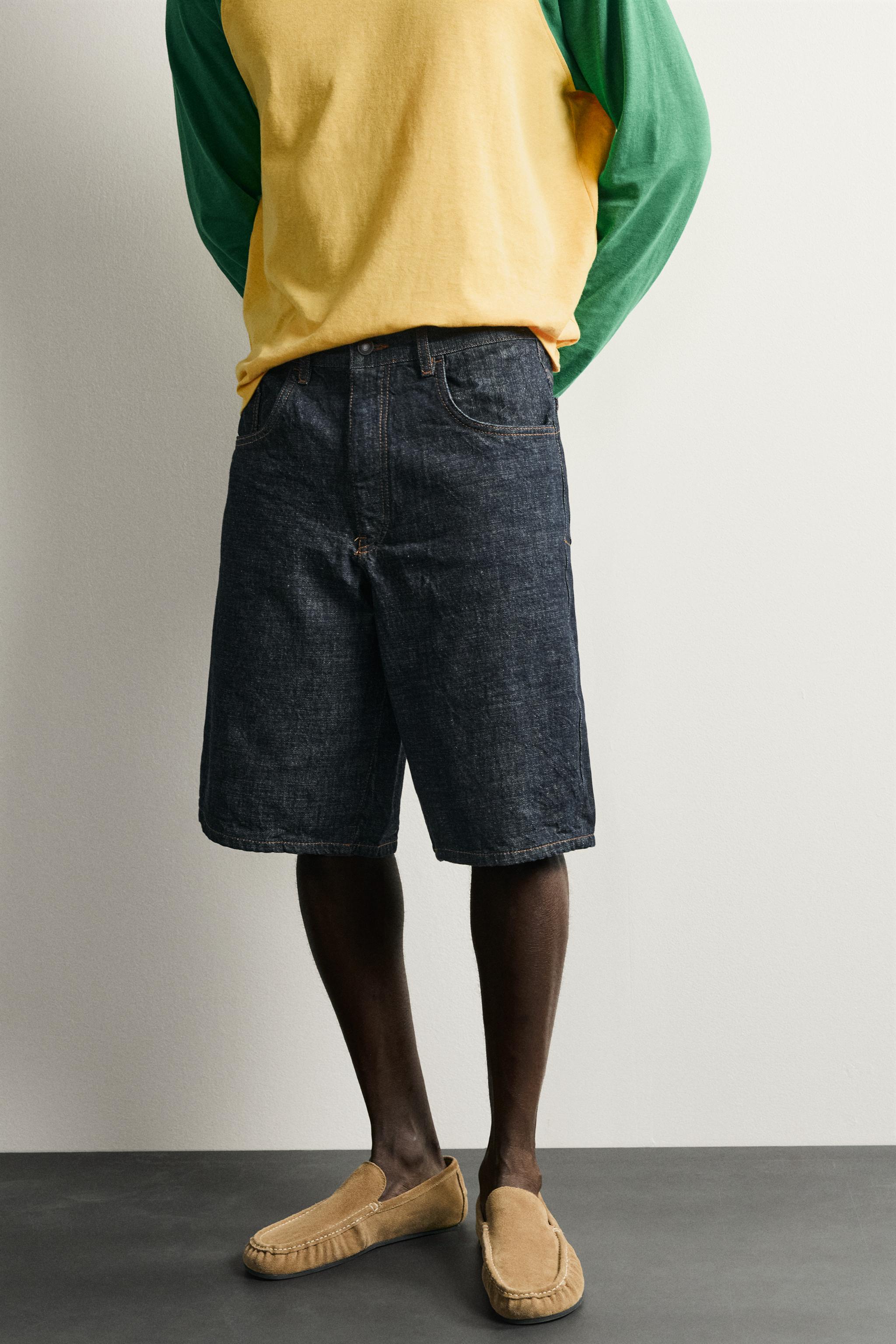 Zara BAGGY FIT DENIM BERMUDA görsel 5