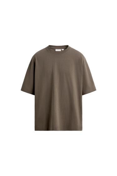 WASHED HEAVYWEIGHT T-SHIRT - Earth by Zara