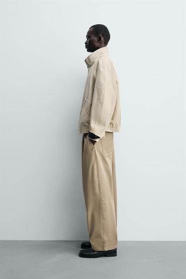 PLEATED WIDE-LEG TROUSERS - Beige by Zara - Image 3
