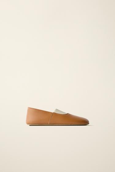 CARAMEL LONDON© LEATHER BALLET FLATS - Brown by Zara