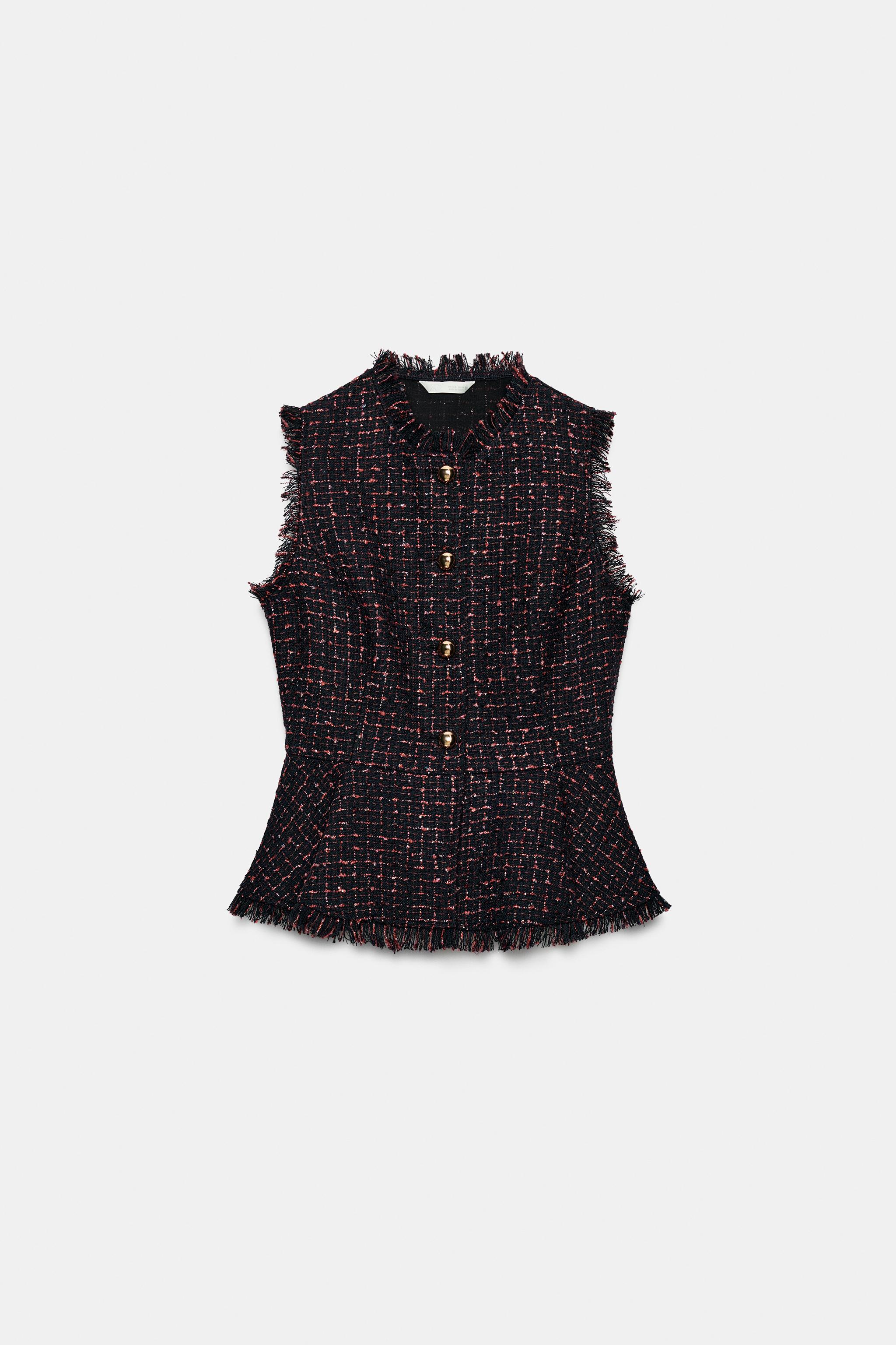 GILET EFFRANGÉ STRUCTURE EN FIL MÉTALLISÉ