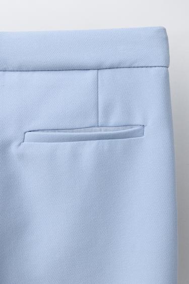TAILORED FIT TROUSERS WITH GEM BUTTONS - Blue / Lavender by Zara - Image 3