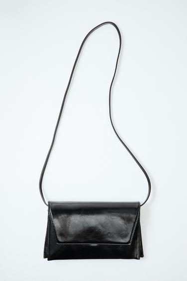 PATENT EFFECT MINI CROSSBODY BAG - Black by Zara