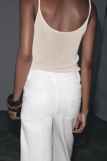 TOP EN MAILLE À BRETELLES - Écru de Zara - Image 2