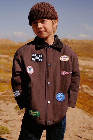 PATCHED PUFFER JACKET - Brown by Zara