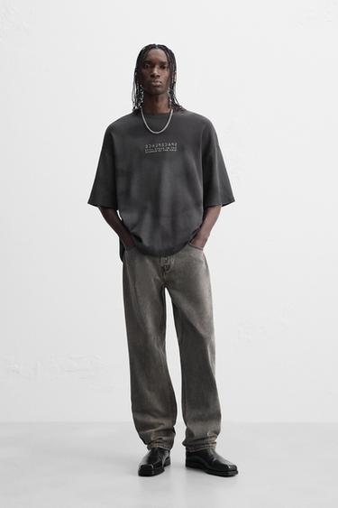 JERSEY LAVADO SPRAY - Negro de Zara - Imagen 0