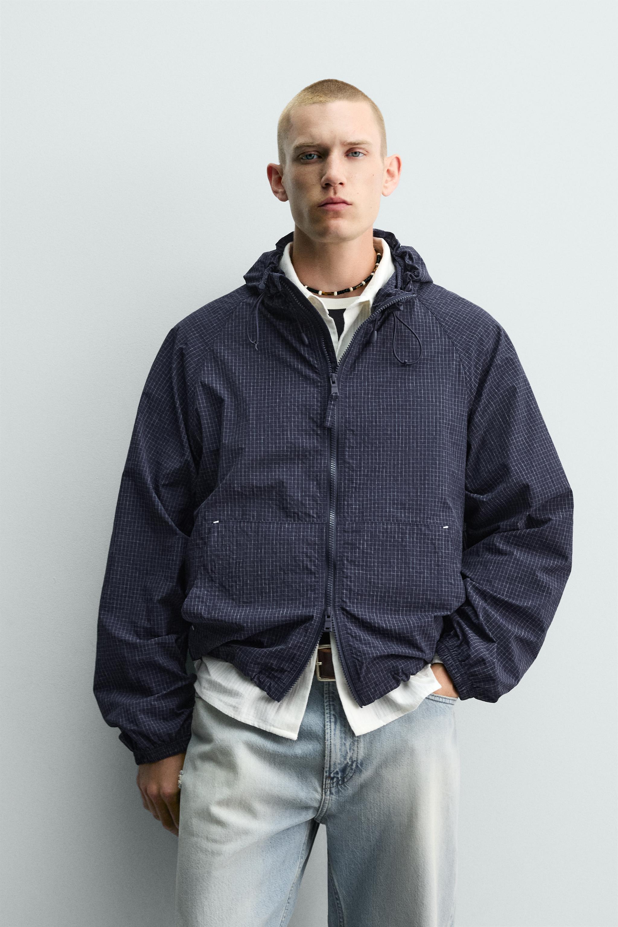k♦804Ｋ　送料込み フード付きウィンドブレーカー - ネイビーブルー | ZARA Japan / 日本