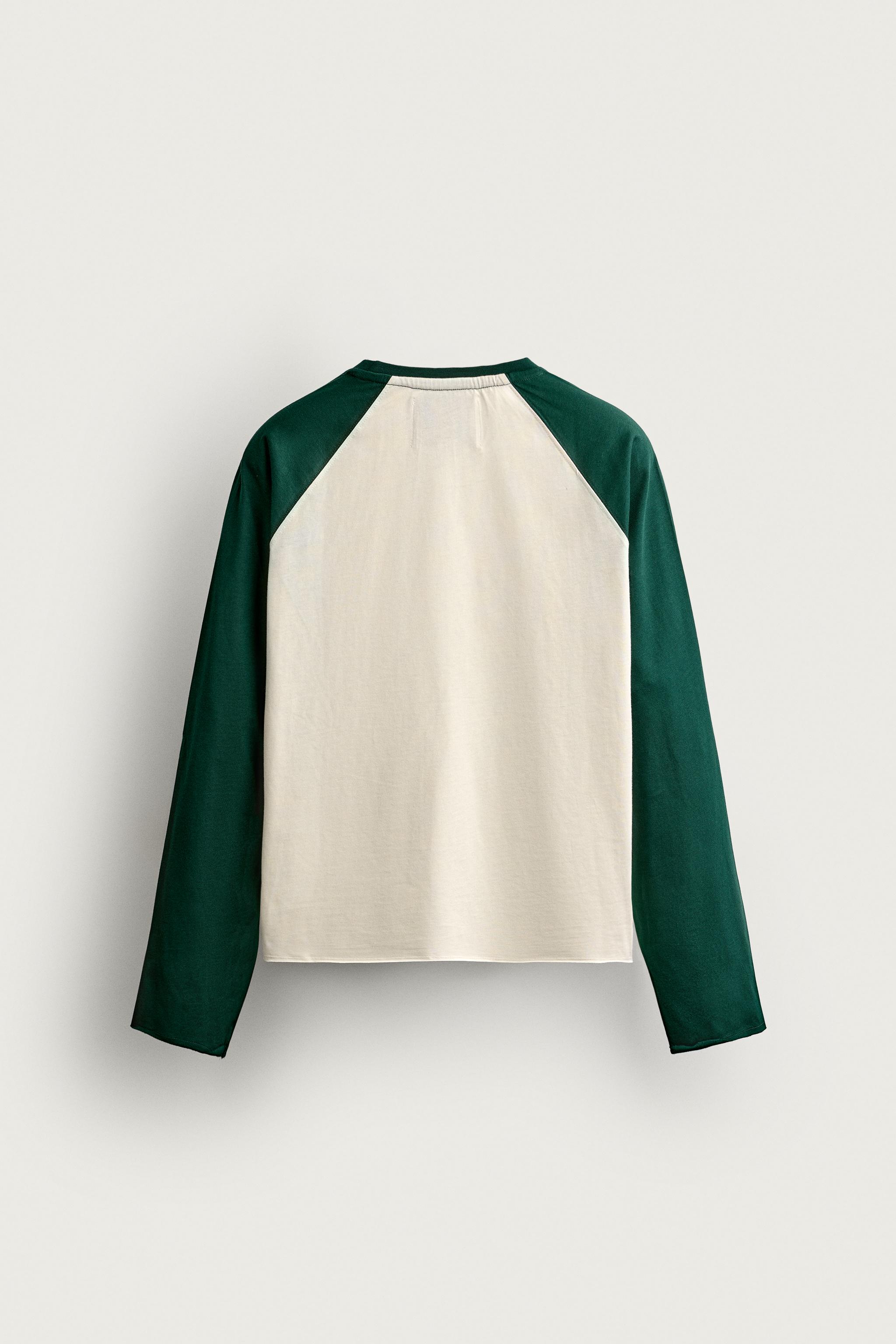 Zara COLOR BLOCK CROP FIT T-SHIRT görsel 4