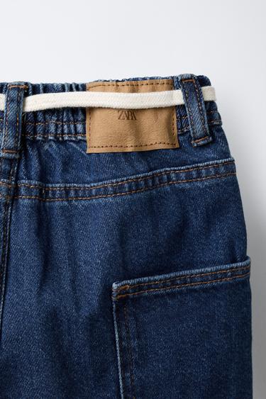JEAN BAGGY CEINTURE - Bleu moyen de Zara - Image 3