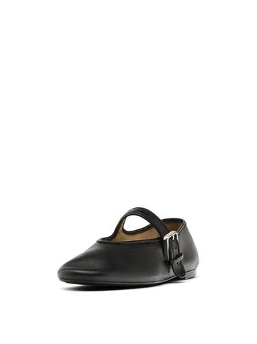Ballerines cuir souple - Noir de Zara