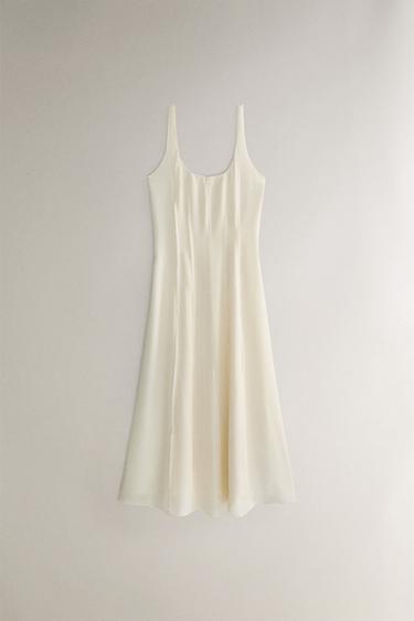 CAMICIA DA NOTTE IN CRÊPE DE SETA - Écru di Zara - Immagine 0