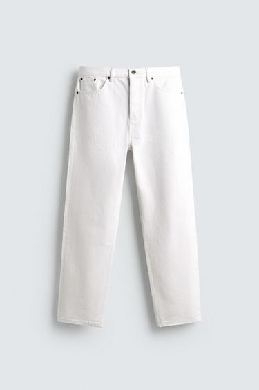 DŽÍNY STRAIGHT ANKLE FIT ORIGINS - Bílá od Zara