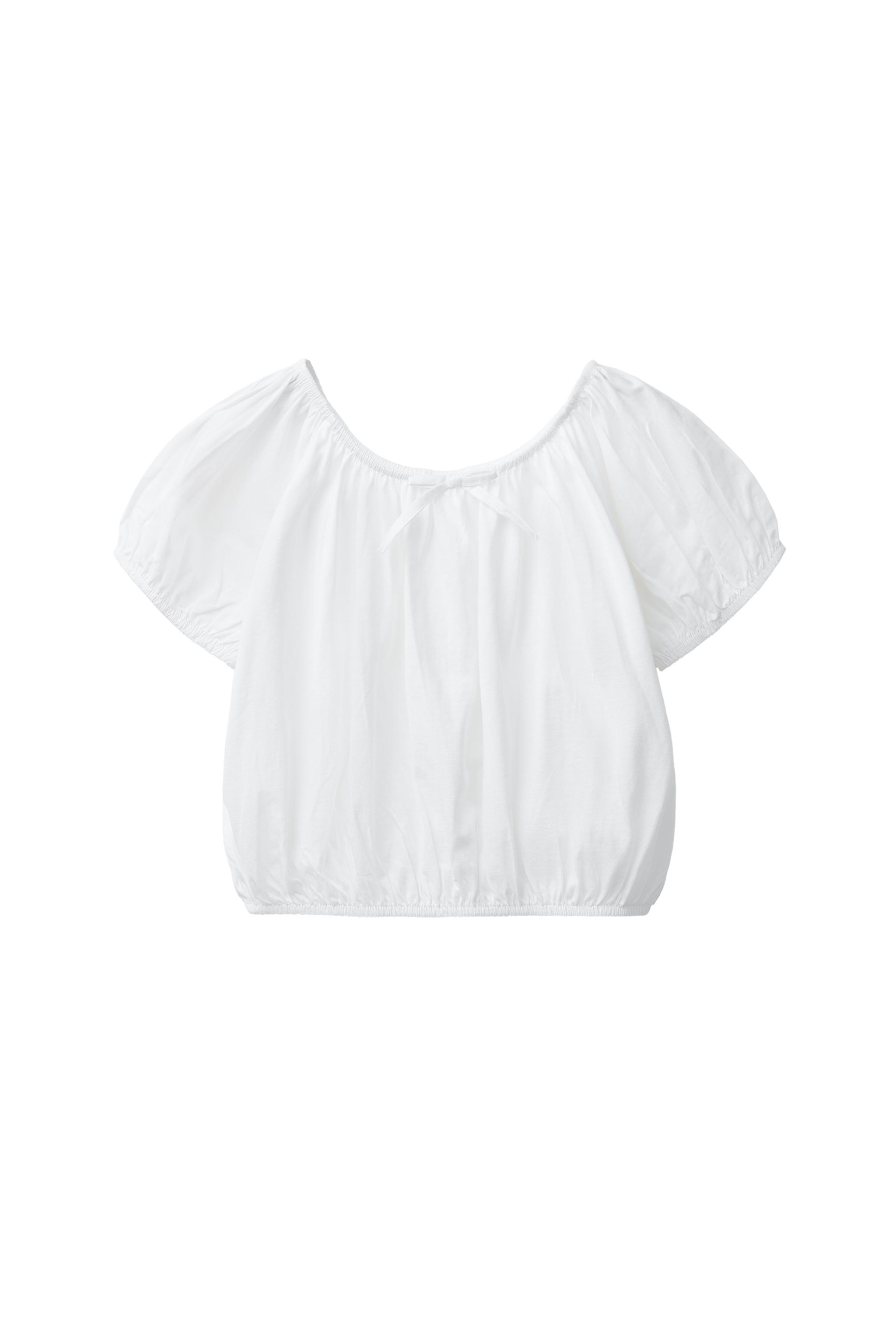 BALLOON SLEEVE T-SHIRT - White | ZARA South Africa