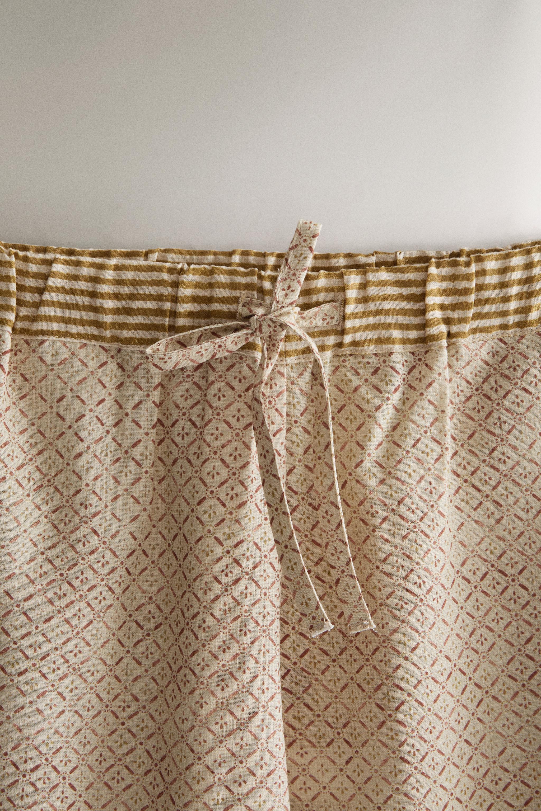 MIXED-PRINT TROUSERS | KATHARINE POLE — Beige