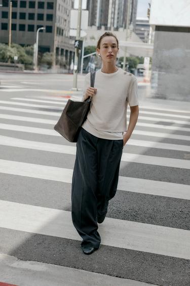 TOP COMBINADO JOYA - Beige de Zara