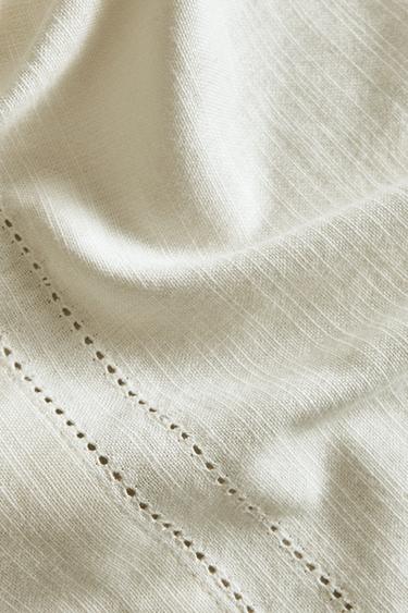 HEMSTITCHED COTTON TABLECLOTH - White by Zara - Image 3