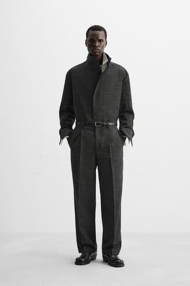 TEXTURED JACKET - Anthracite Grey by Zara - Image 0