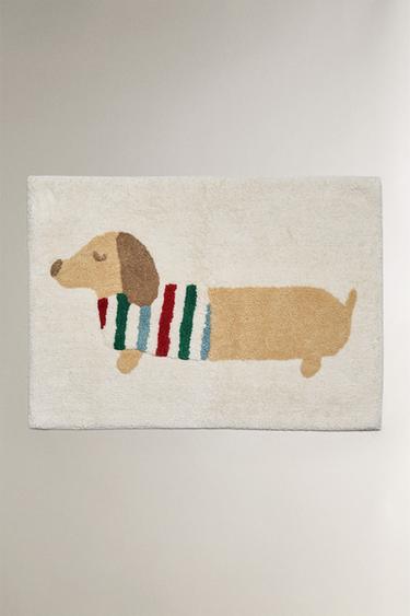 CHILDREN'S DOG BATH MAT - بيج فاتح الخاص بـ Zara