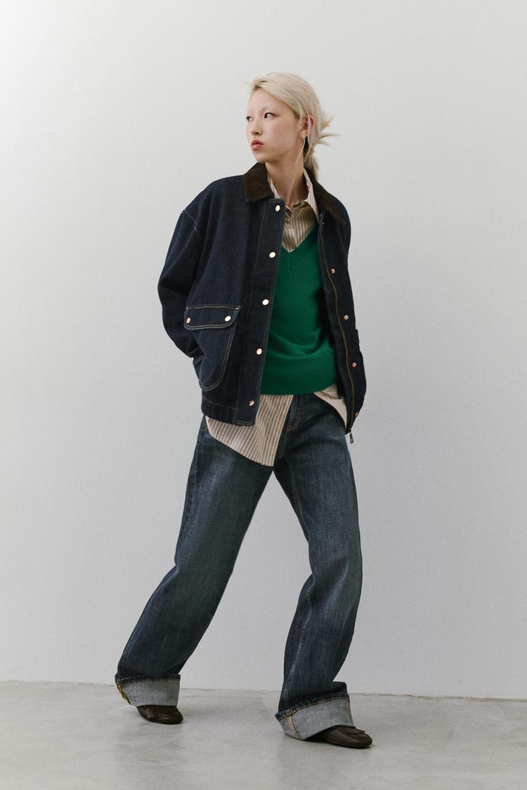 Z1975 CORDUROY COLLAR DENIM JACKET