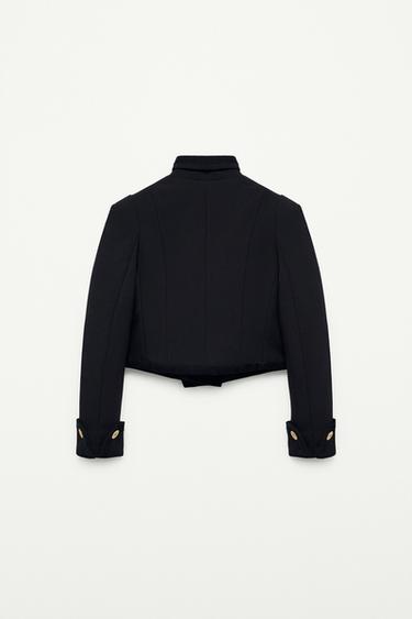 CROPPED BUTTONED JACKET - THE ITEM ZARA WOMAN - Black by Zara - Image 5