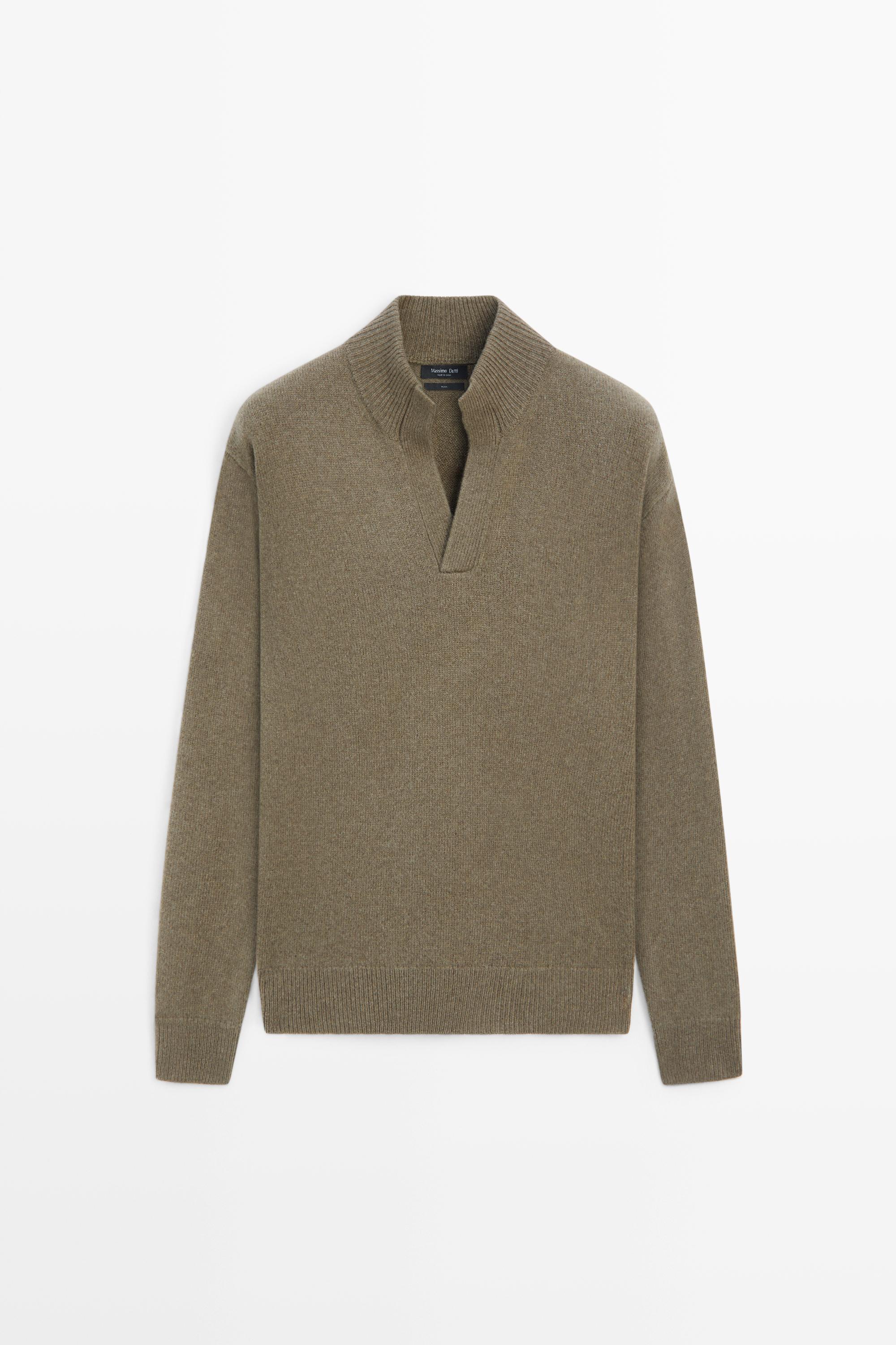 Pull en maille col cheminée 100 % laine