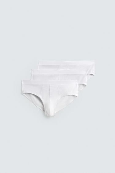 Zara BASIC BRIEF THREE-PACK - White