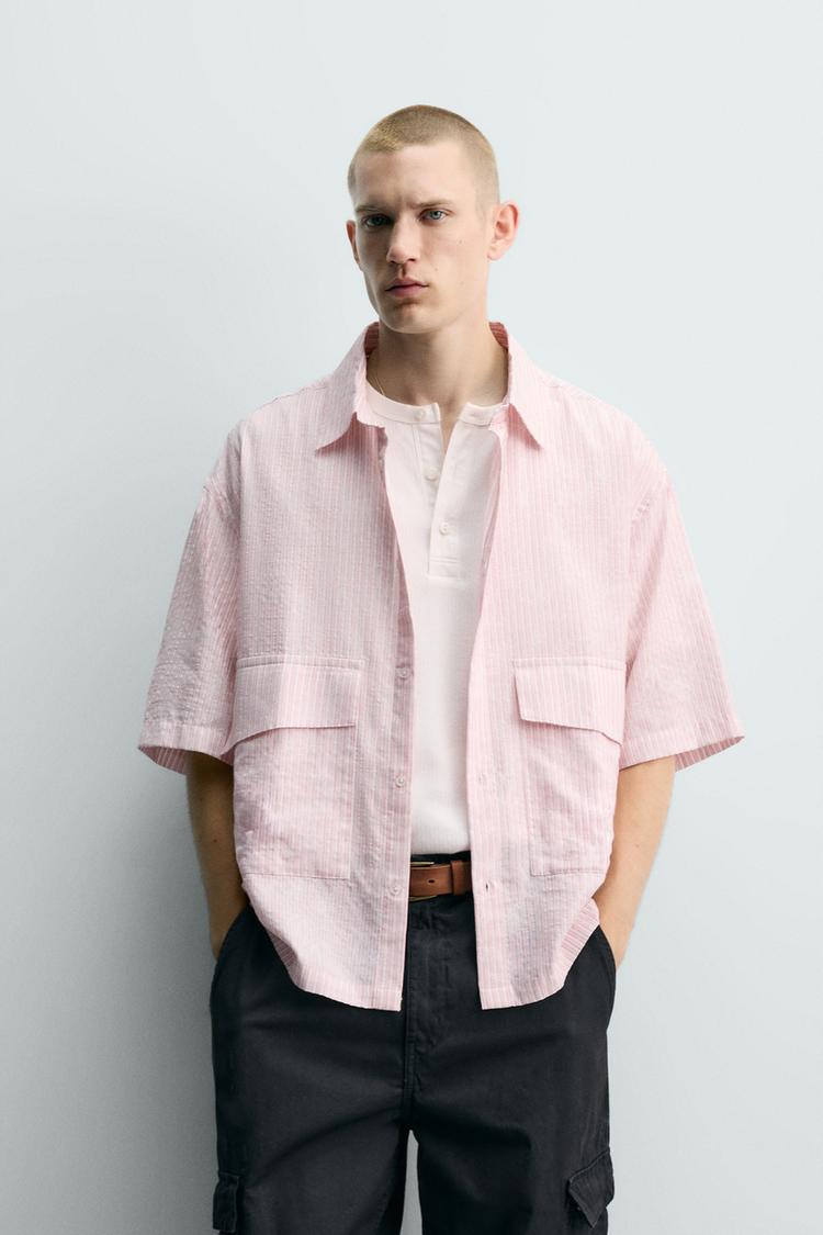 CAMISA JACQUARD RAYADA TEXTURIZADA 2