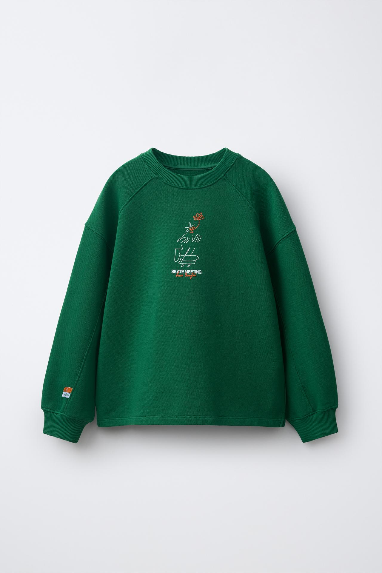 LUCAS BEAUFORT © PRINTED SWEATSHIRT — Green