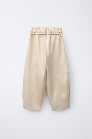PANTALON BARREL À POCHES - Beige clair de Zara - Image 1
